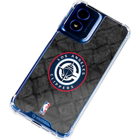NBA Los Angeles Clippers Black Rust Moto G 5G (2024) Clear Case